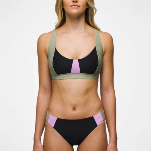 prAna Tulum Swim Bottom Size L | NWT | Black Colorblock | Mid Rise, UPF 50+ - Picture 3 of 3